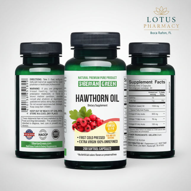 Siberian Green
Hawthorn Seed Oil
Hawthorn Oil
Hawthorn
Omega 6
Omega 7
Omega 9
Essential Fatty Acids
Fatty Acids
Dietary Supplement
Cold Pressed
Unrefined Oil
Extra Virgin
Softgels
200 Softgels
Non GMO
Gluten Free
Siberian Supplements
Altai
Heart Wellness
Cardiovascular Support
Daily Wellness
Natural Supplement
Herbal Supplement