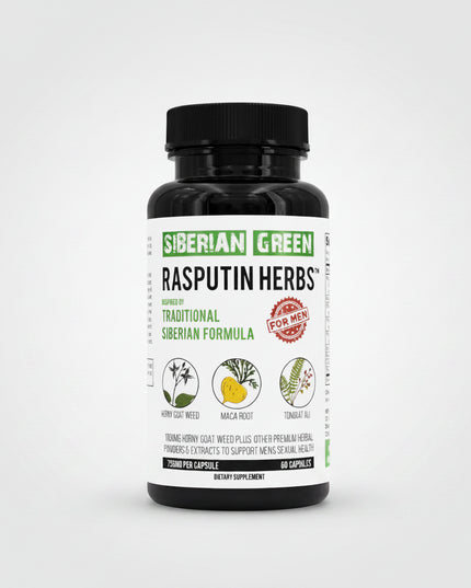 Siberian Green® Rasputin Herbs is a herbal dietary supplement inspired by traditional Siberian herbal practices. It features a carefully selected blend of plant-based ingredients designed to complement your daily wellness routine and support overall health as part of a balanced lifestyle.