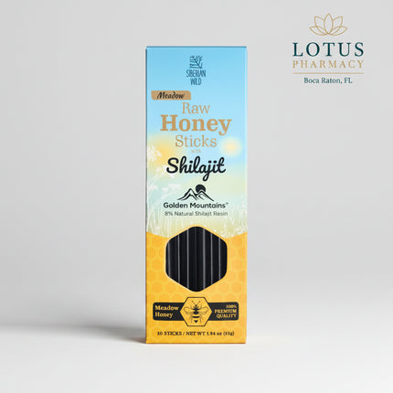Siberian Green Raw Honey Sticks with Shilajit combine naturally sweet raw honey with 8% shilajit in convenient, individually portioned sticks.

Shilajit is a naturally occurring mineral-rich substance traditionally used in wellness practices for energy, stamina, vitality, and overall well-being. Blended with raw honey, this easy-to-use formula offers a simple way to incorporate shilajit into a daily wellness routine without measuring or mixing.