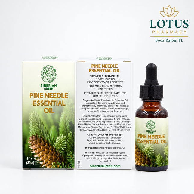 Siberian Pine Needle Essential Oil is a pure, undiluted essential oil with a fresh, crisp, forest-like aroma. It is commonly used in aromatherapy, diffusers, sauna rituals, massage blends, bath preparations, and home fragrance. The characteristic coniferous scent creates a refreshing, invigorating atmosphere and blends especially well with cedarwood, lavender, lemon, eucalyptus, and other woody or citrus essential oils.