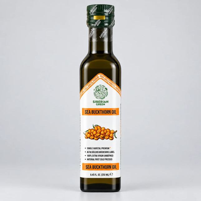 Siberian Sea Buckthorn Oil is a natural botanical oil derived from the berries and seeds of the&nbsp;sea buckthorn plant (Hippophaë rhamnoides). Rich in essential fatty acids, vitamins, and antioxidants, it has a long history of traditional use for skin, mucosal, and overall wellness support.