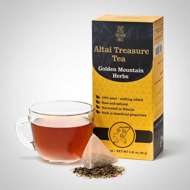 Siberian Wild Altai Treasure Tea - 20 Large Tea Bags Siberian Golden Mountains Herbs