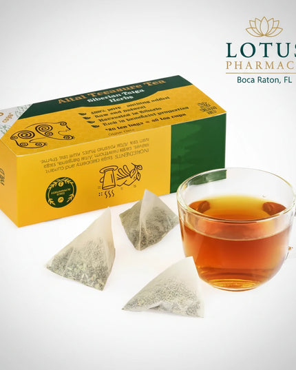This premium Siberian tea blend is crafted from wild Taiga wellness herbs, traditionally used in Altai and Siberian herbal medicine for vitality, strength, and immune resilience.