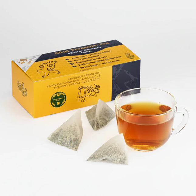 Siberian Wild Altai Treasure Tea - 20 Large Tea Bags Siberian Golden Mountains Herbs