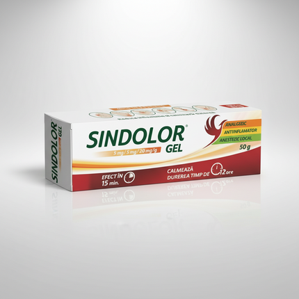 Sindolor® Gel by Fiterman Pharma is a topical medicinal gel formulated for the relief of pain and inflammation associated with inflammatory or post-traumatic conditions of the joints, muscles, and soft tissues.

Each gram combines three active ingredients: piroxicam 5 mg, a nonsteroidal anti-inflammatory drug (NSAID); cyclobenzaprine hydrochloride 5 mg, a muscle relaxant; and lidocaine 20 mg, a local anesthetic.

According to the current Romanian patient leaflet, Sindolor Gel is indicated in adults and adol