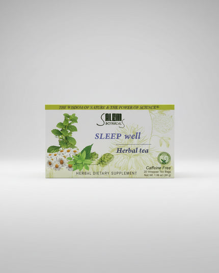 Sleep Well Herbal Tea is a calming herbal blend designed to help promote relaxation and support restful sleep. The carefully selected combination of soothing herbs helps calm the nervous system, ease evening tension, and prepare the body for a peaceful night’s rest.