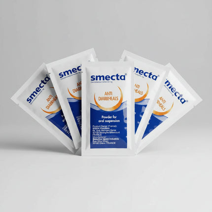 Smecta is a&nbsp;natural clay-based gastrointestinal remedy containing diosmectite, used to support digestive comfort during episodes of diarrhea and other gastrointestinal disturbances. It works by coating and protecting the lining of the stomach and intestines, while also binding toxins, bacteria, and viruses to help restore balance and comfort.

Smecta acts locally in the digestive tract and is suitable for both adults and children, when used according to age-appropriate instructions.