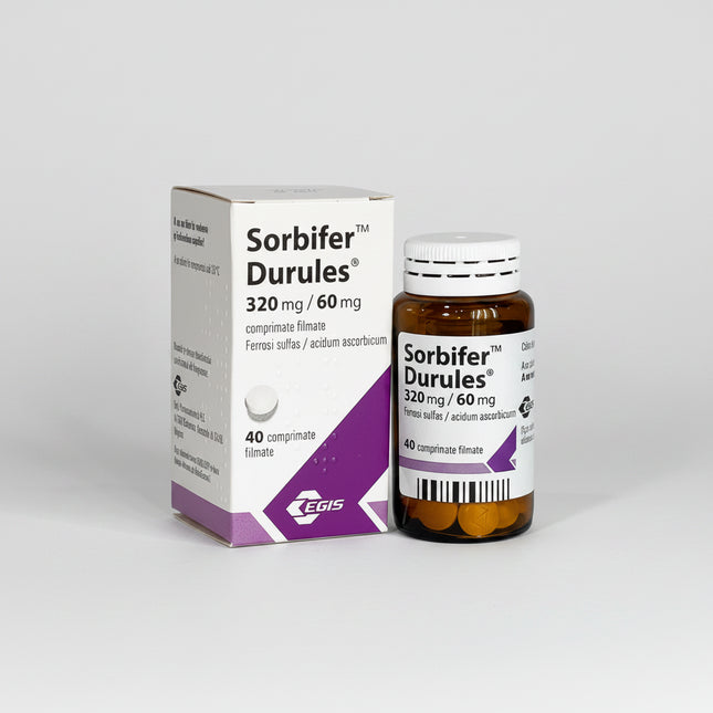 Sorbifer Durules is a&nbsp;high-quality iron supplement with vitamin C formulated to help treat and prevent iron deficiency anemia. Each tablet contains ferrous sulfate (iron) 320 mg combined with ascorbic acid (vitamin C) 60 mg, which enhances iron absorption and supports the restoration of healthy hemoglobin levels.

The Durules® prolonged-release technology allows iron to be released gradually in the intestine, helping improve tolerability and absorption while supporting sustained iron replenishment. Sor