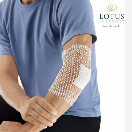 Stülpa is a seamless knitted tubular bandage designed for secure, comfortable fixation of wound dressings without the need for adhesives. Its elastic, mesh-like structure adapts easily to body contours, providing reliable support while allowing the skin to breathe. The bandage stays in place without slipping, making it suitable for everyday use as well as clinical settings.