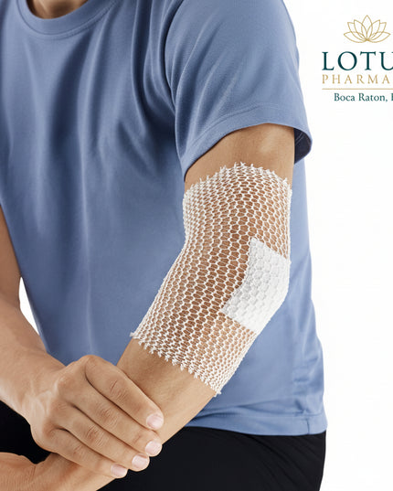 Stülpa is a seamless knitted tubular bandage designed for secure, comfortable fixation of wound dressings without the need for adhesives. Its elastic, mesh-like structure adapts easily to body contours, providing reliable support while allowing the skin to breathe. The bandage stays in place without slipping, making it suitable for everyday use as well as clinical settings.