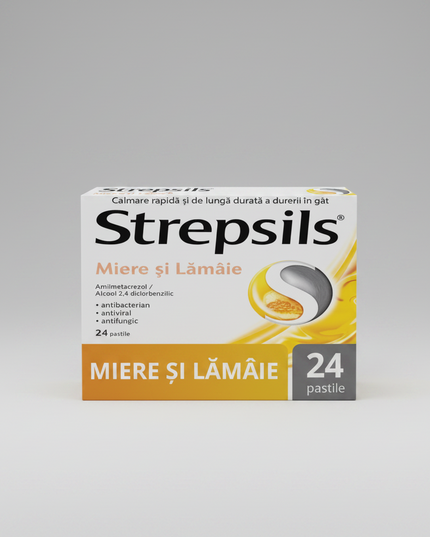 Strepsils® Original Lozenges provide effective relief from the discomfort of sore throats and minor mouth infections. Each lozenge contains two antiseptic ingredients that work together to help fight bacteria commonly associated with throat and mouth infections while soothing irritation and relieving pain.

The pleasant-tasting lozenges dissolve slowly in the mouth, delivering antiseptic action directly where it is needed. Ideal for relieving sore throat symptoms caused by colds, viral infections, and minor