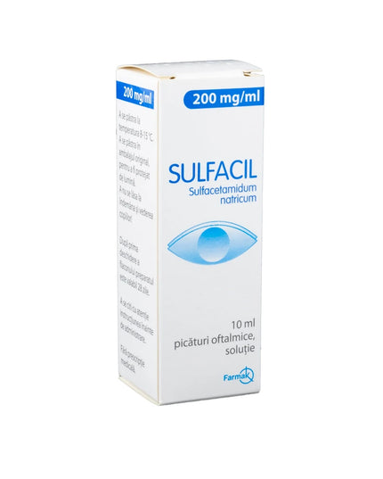 Sulfacyl Sodium 20% Ophthalmic Drops (Sulfacetamide Sodium) is an antibacterial eye solution used to help manage bacterial eye infections and inflammation. This ophthalmic preparation exhibits bacteriostatic activity against various gram-positive and gram-negative microorganisms commonly associated with eye infections