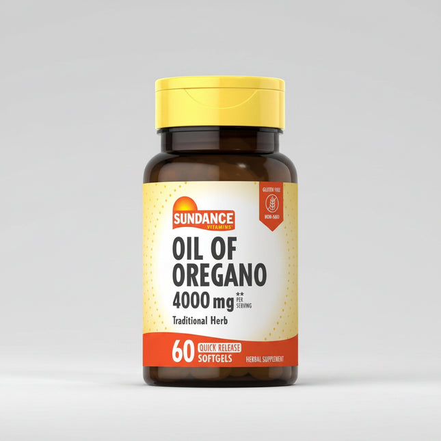 Sundance® Oil of Oregano is a herbal dietary supplement that provides the equivalent of&nbsp;4,000 mg of oregano herb per serving in easy-to-swallow softgels. Oregano (Origanum vulgare) has been traditionally used for centuries as a source of naturally occurring antioxidant compounds, including carvacrol and thymol. This formula is designed to support immune health, digestive wellness, and overall daily wellness.