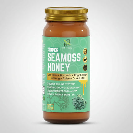Super Sea Moss Honey is a handcrafted wellness blend made in the USA, combining&nbsp;multifloral raw honey with raw sea moss, ashwagandha powder, and elderberry powder. This powerful superfood fusion is designed to support daily energy, immune health, and overall vitality in a delicious, easy-to-use form.