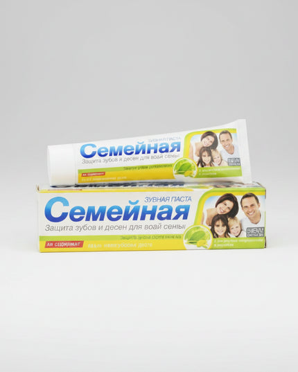 Svoboda® Family Toothpaste is a gentle everyday toothpaste designed for the whole family, including children aged 7 years and older. It effectively removes dental plaque, cleans teeth, freshens breath, and helps maintain healthy gums.

Depending on the variety, the toothpaste is enriched with natural herbal extracts such as chamomile, yarrow, sage, nettle, plantain, or St. John's wort to support gum health. The formula also contains active calcium to help strengthen tooth enamel. It is free from fluoride an