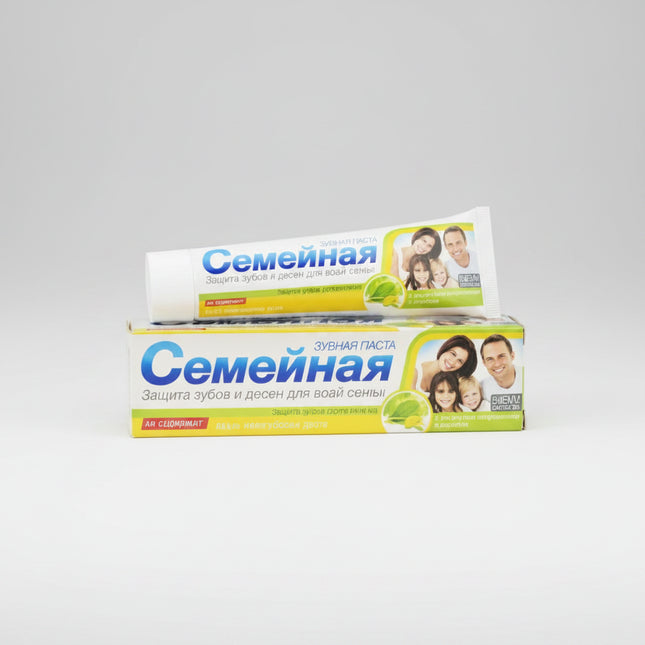 Svoboda® Family Toothpaste is a gentle everyday toothpaste designed for the whole family, including children aged 7 years and older. It effectively removes dental plaque, cleans teeth, freshens breath, and helps maintain healthy gums.

Depending on the variety, the toothpaste is enriched with natural herbal extracts such as chamomile, yarrow, sage, nettle, plantain, or St. John's wort to support gum health. The formula also contains active calcium to help strengthen tooth enamel. It is free from fluoride an