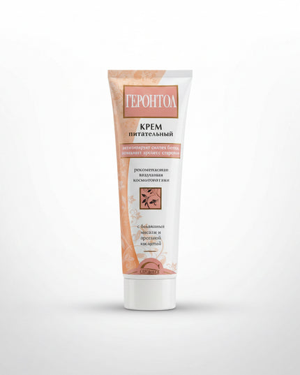 Svoboda Gerontol® Nourishing Face Cream is a classic, time-tested skincare product formulated to&nbsp;nourish, soften, and support mature or dry skin. Its rich yet well-absorbing formula helps improve skin comfort, smoothness, and elasticity while supporting the skin’s natural protective barrier.