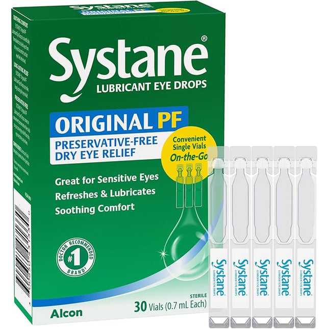 Systane, Systane Original, Systane Original PF, Systane Preservative Free, Lubricant Eye Drops, Artificial Tears, Dry Eye Relief, Dry Eyes, Eye Drops, Preservative Free Eye Drops, Sensitive Eyes, Polyethylene Glycol 400, Propylene Glycol, Artificial Tear Solution, Eye Lubricant, Eye Moisturizer, Ocular Lubricant, Single Use Vials, Dry Eye Treatment, Alcon, Систейн, Систейн Оригинал, Искусственные Слезы, Капли Для Глаз, Сухость Глаз, Увлажняющие Капли Для Глаз, Капли Без Консервантов, Раздражение Глаз, Чувст
