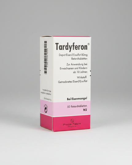 Tardyferon® 80 mg Prolonged-Release Tablets is an oral iron supplement containing 80 mg of elemental iron (as dried ferrous sulfate) in a controlled-release formulation. It is indicated for the treatment and prevention of iron deficiency and iron deficiency anemia when increased iron intake is required.