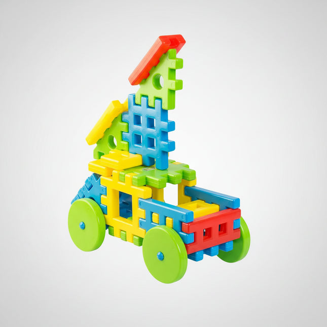 The 25-element construction toy "Join It" is a wonderful educational toy for a child. It allows you to create interesting designs from bright and beautiful details.

Playing with such a constructor develops hand motor skills, intelligence, creativity, imagination and attention of the child. The parts have a streamlined shape without sharp protrusions, which guarantees maximum safety for the child.