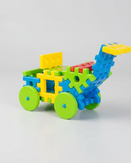 The 25-element construction toy "Join It" is a wonderful educational toy for a child. It allows you to create interesting designs from bright and beautiful details.

Playing with such a constructor develops hand motor skills, intelligence, creativity, imagination and attention of the child. The parts have a streamlined shape without sharp protrusions, which guarantees maximum safety for the child.