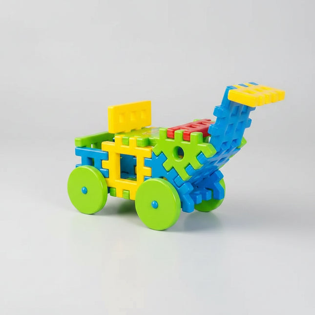 The 25-element construction toy "Join It" is a wonderful educational toy for a child. It allows you to create interesting designs from bright and beautiful details.

Playing with such a constructor develops hand motor skills, intelligence, creativity, imagination and attention of the child. The parts have a streamlined shape without sharp protrusions, which guarantees maximum safety for the child.