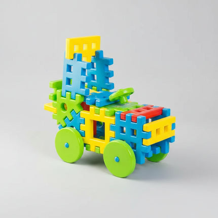 The 25-element construction toy "Join It" is a wonderful educational toy for a child. It allows you to create interesting designs from bright and beautiful details.

Playing with such a constructor develops hand motor skills, intelligence, creativity, imagination and attention of the child. The parts have a streamlined shape without sharp protrusions, which guarantees maximum safety for the child.