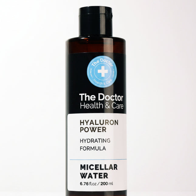 The Doctor Hyaluron Power Micellar Water is a gentle facial cleanser and makeup remover formulated for all skin types. Its micellar technology helps attract and lift away dirt, excess oil, and makeup without the need for vigorous rubbing.

The hydrating formula contains a complex of five forms of hyaluronic acid, helping the skin feel clean, soft, smooth, and comfortably hydrated after cleansing. It can be used on the face, eyes, and lips and does not leave a greasy film on the skin.