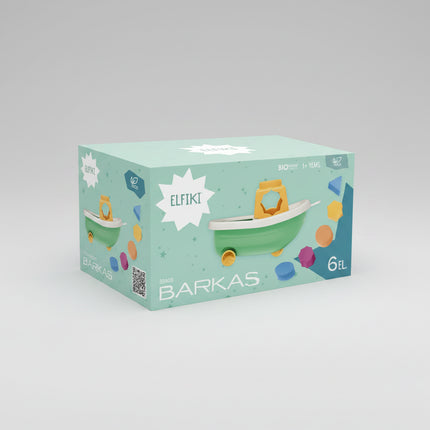 The ELFIKI Boat “Barkas” includes 6 colorful floating pieces that encourage kids to explore water play, coordination, and imagination. Perfect for bath time or pool fun — safe, cheerful, and educational at the same time.
