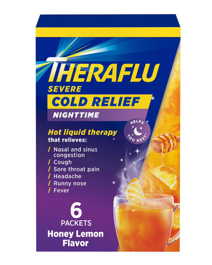 Theraflu Nighttime, Theraflu Severe Cold Relief, Theraflu Nighttime Severe Cold And Cough, Acetaminophen 650 mg, Diphenhydramine 25 mg, Nighttime Cold Relief, Nighttime Flu Relief, Cough Relief, Sore Throat Relief, Fever Reducer, Runny Nose Relief, Sneezing Relief, Hot Liquid Powder, Sleep Support, Cold And Flu Medicine, Multi Symptom Relief, Family Wellness, Терафлю Ночной, Терафлю От Простуды, Ацетаминофен, Дифенгидрамин, Ночная Простуда, Кашель, Боль В Горле, Насморк, Грипп, Простуда, Theraflu Nocturno, 