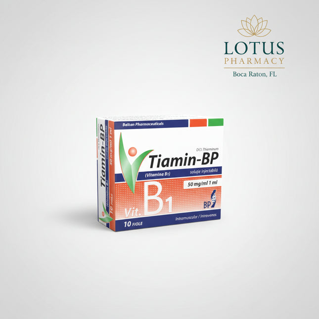 Thiamine (Vitamin B1) is a water-soluble vitamin essential for:

• Carbohydrate metabolism
• Cellular energy production
• Proper nerve impulse transmission
• Cardiovascular function