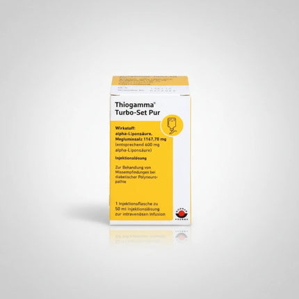 Thiogamma® Turbo Set Pur is a&nbsp;sterile injectable solution containing thioctic acid (alpha-lipoic acid), used as metabolic and antioxidant therapy. It is most commonly used as part of supportive treatment for diabetic polyneuropathy and other conditions associated with oxidative stress and impaired nerve metabolism.