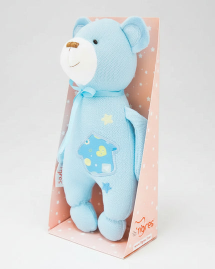 This adorable bear plush from the “Star” baby series is designed with ultra-soft fabric, gentle embroidered details, and a safe, cuddly shape perfect for tiny hands. Ideal from the very first months, this sweet bear brings comfort, calm, and snuggly joy to your little one’s world.