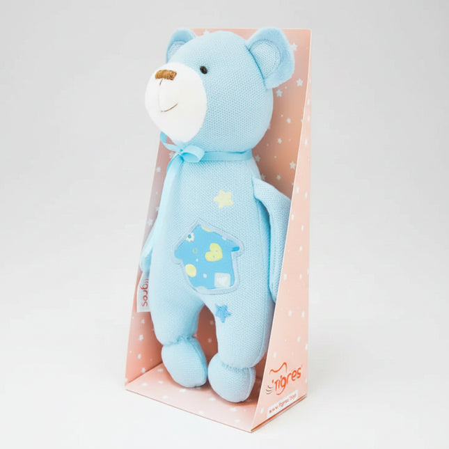 This adorable bear plush from the “Star” baby series is designed with ultra-soft fabric, gentle embroidered details, and a safe, cuddly shape perfect for tiny hands. Ideal from the very first months, this sweet bear brings comfort, calm, and snuggly joy to your little one’s world.