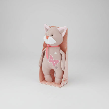 This adorable fox plush from the “Star” baby collection is crafted with ultra-soft, baby-safe fabric and gentle embroidered features, making it perfect for newborns. Lightweight, soothing, and easy to hold, it brings comfort during naps, bedtime routines, stroller walks, and playtime cuddles.