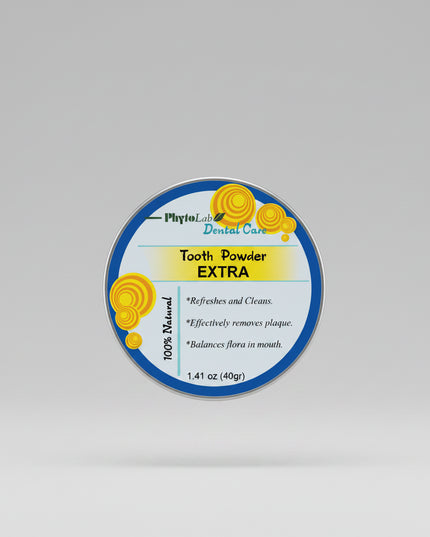 Tooth Powder Extra is a traditional dry dental cleanser formulated to help refresh and clean teeth while supporting overall oral hygiene. The fine powder format provides gentle cleansing and promotes a fresh feeling in the mouth.