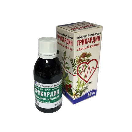 Tricardin gotas para el corazón, 25 ml (Трикардин)