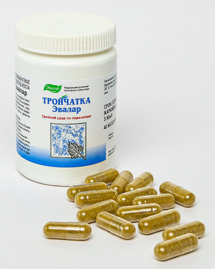Triple Mix (Тройчатка) by Evalar is a traditional&nbsp;herbal dietary supplement formulated to support digestive health, help maintain a balanced intestinal environment, and assist with the body’s natural cleansing processes.

This formula is widely used in traditional herbal practice to support the body’s defense against unwanted microorganisms and to improve gut comfort and digestion.
