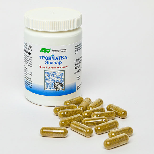 Triple Mix (Тройчатка) by Evalar is a traditional&nbsp;herbal dietary supplement formulated to support digestive health, help maintain a balanced intestinal environment, and assist with the body’s natural cleansing processes.

This formula is widely used in traditional herbal practice to support the body’s defense against unwanted microorganisms and to improve gut comfort and digestion.