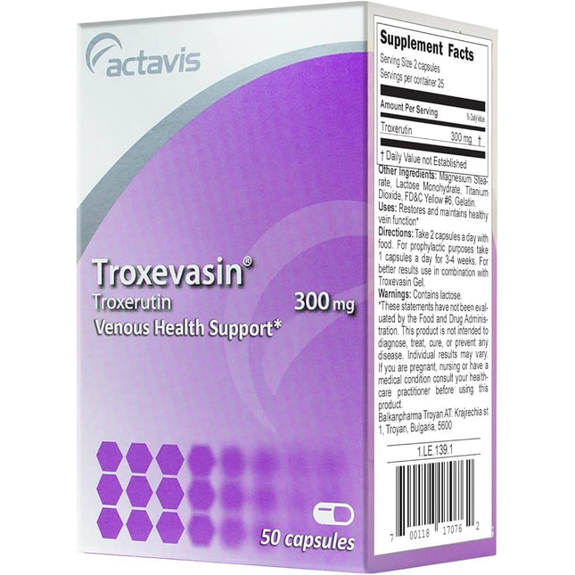 Box of Troxevasin with Actavis branding on a white background