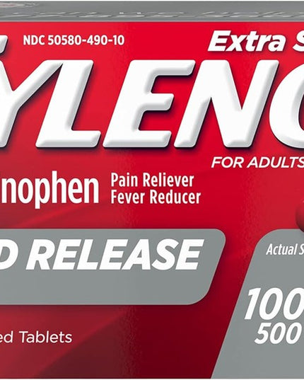Tylenol Extra Strength Acetaminophen Rapid Release Gelcaps, 500 mg – 100 Count