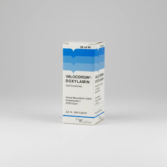 Valocordin®-Doxylamin is a sedative and sleep-supporting preparation containing doxylamine succinate, a first-generation antihistamine with calming properties. It is used for the short-term relief of occasional sleep disturbances, helping reduce nervous tension and promote more restful sleep.