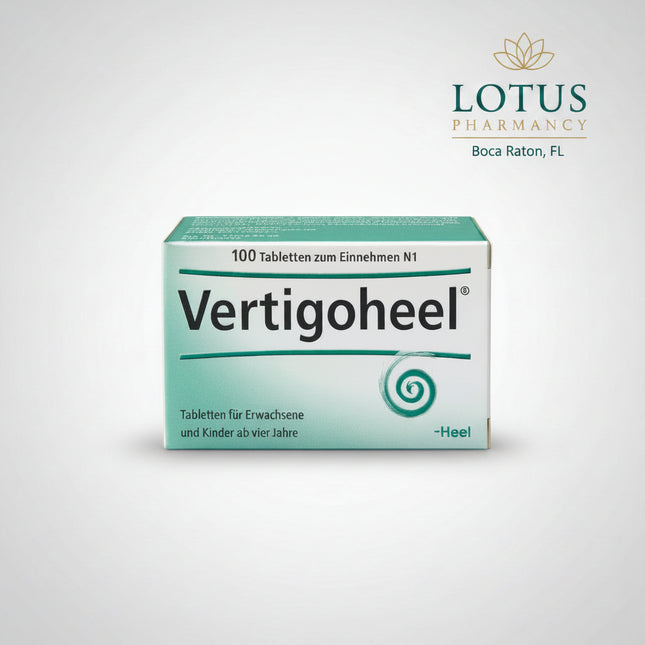 Vertigoheel® by HEEL is a gentle homeopathic remedy formulated to support the body’s natural regulation of the inner ear and nervous system. It is commonly used to help manage vertigo, dizziness, balance disturbances, and motion-related discomfort, providing well-tolerated support without causing drowsiness.
