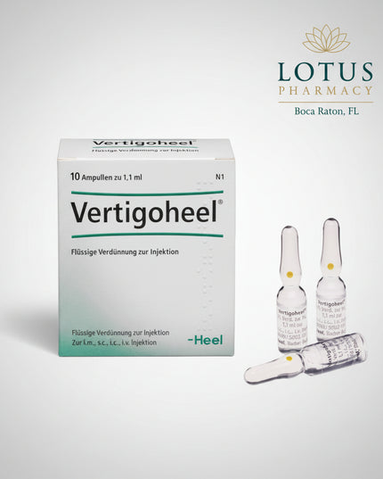 Vertigoheel® is a&nbsp;homeopathic medicinal product used as supportive therapy for dizziness, vertigo, and balance disorders. It is commonly prescribed in Europe to help manage symptoms associated with vestibular disturbances and motion-related discomfort.
