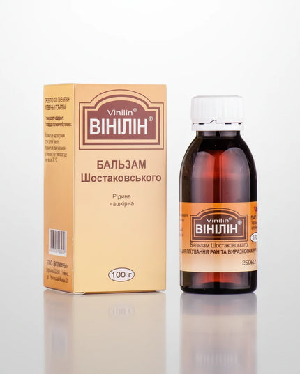 Vinylinum (also marketed as Vinilin or Schostakovsky Balsam) is a&nbsp;topical external-use skin balm formulated to help support wound cleansing, tissue regeneration, and local skin recovery. Its unique viscous liquid/balm form creates a protective layer that supports natural healing and helps manage a range of minor skin conditions.
