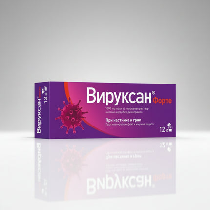 Viruxan® Forte 1000 mg is an oral antiviral and immunomodulating medicinal product containing inosine acedoben dimepranol (inosine pranobex) 1000 mg per sachet. It is indicated for the treatment of patients with viral respiratory infections.