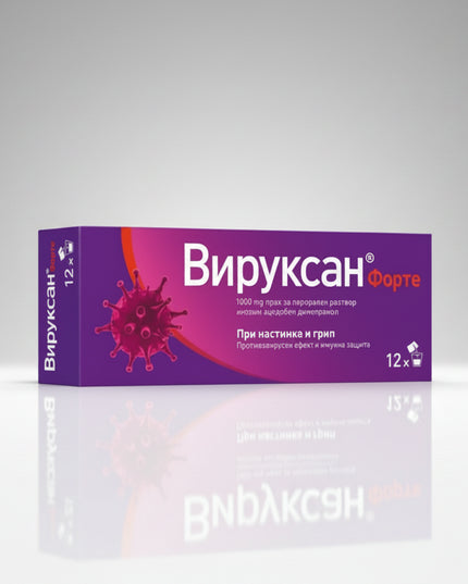 Viruxan® Forte 1000 mg is an oral antiviral and immunomodulating medicinal product containing inosine acedoben dimepranol (inosine pranobex) 1000 mg per sachet. It is indicated for the treatment of patients with viral respiratory infections.