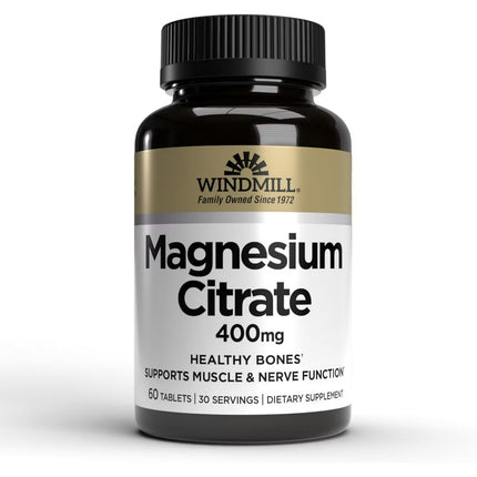 Windmill Magnesium Citrate supplement bottle on a white background