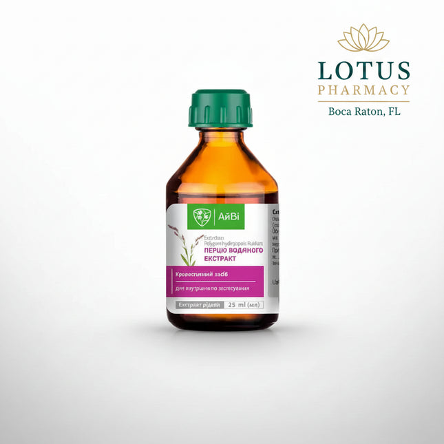 Water Pepper Extract is a&nbsp;herbal liquid extract derived from Persicaria hydropiper (also known as water pepper or “горец перечный”). Traditionally used in herbal and phytotherapeutic practice, this extract is rich in flavonoids, tannins, and essential oils that contribute to its traditional use as a hemostatic and circulatory-supporting botanical extract.