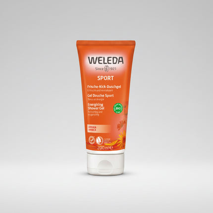 Refresh and recharge after every workout with Weleda® Arnica Sports Shower Gel. Specially formulated for active lifestyles, this certified natural body wash gently cleanses the skin while helping you feel refreshed after exercise. Enriched with organic arnica flower extract, calming lavender, and invigorating rosemary, it leaves skin clean, revitalized, and comfortably hydrated.

